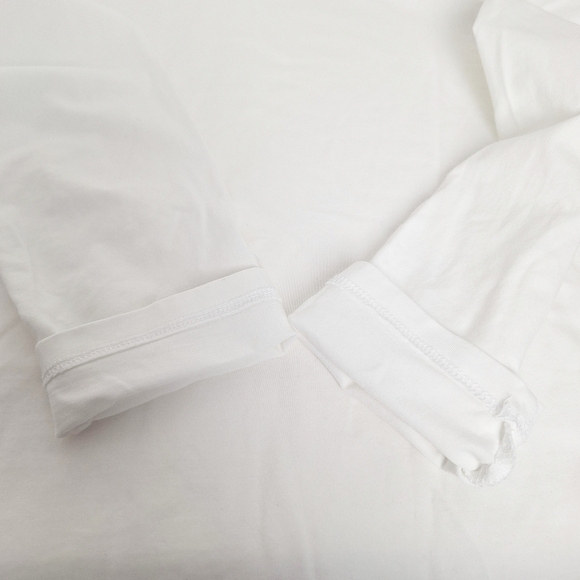 The TALBOTS Tee Petite Large White Cotton Blend Long‎ Sleeve Turtleneck - Picture 10 of 15